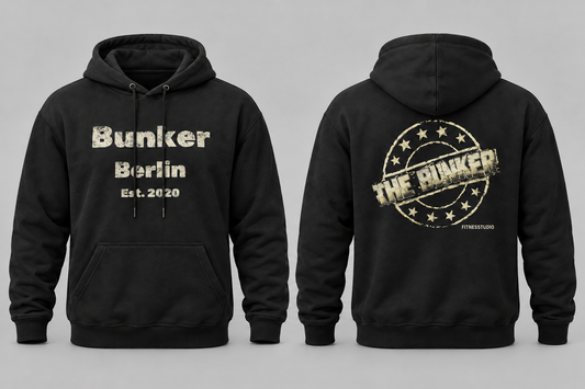 Bunker Hoody schwarz mit Rücken-Logo