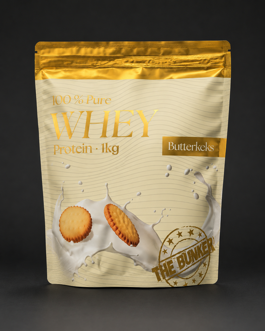 Bunker Nutrition Whey Protein Butterkeks, 1-kg-Beutel
