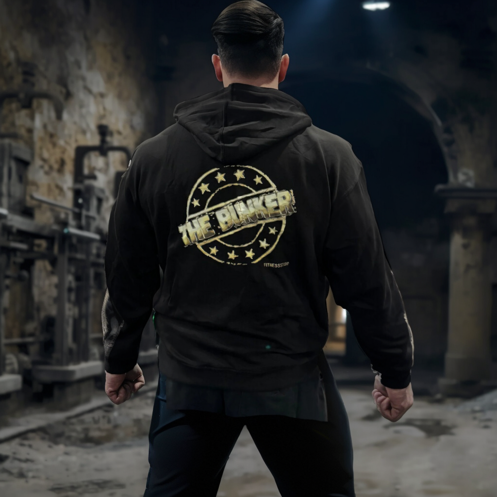 Bunker Hoody schwarz mit Rücken-Logo